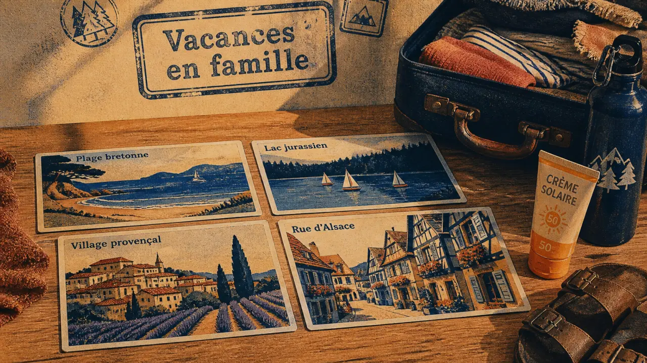 Destination ideale vacances en famille france : jeux sur table (mer, montagne, campagne) pour enfants