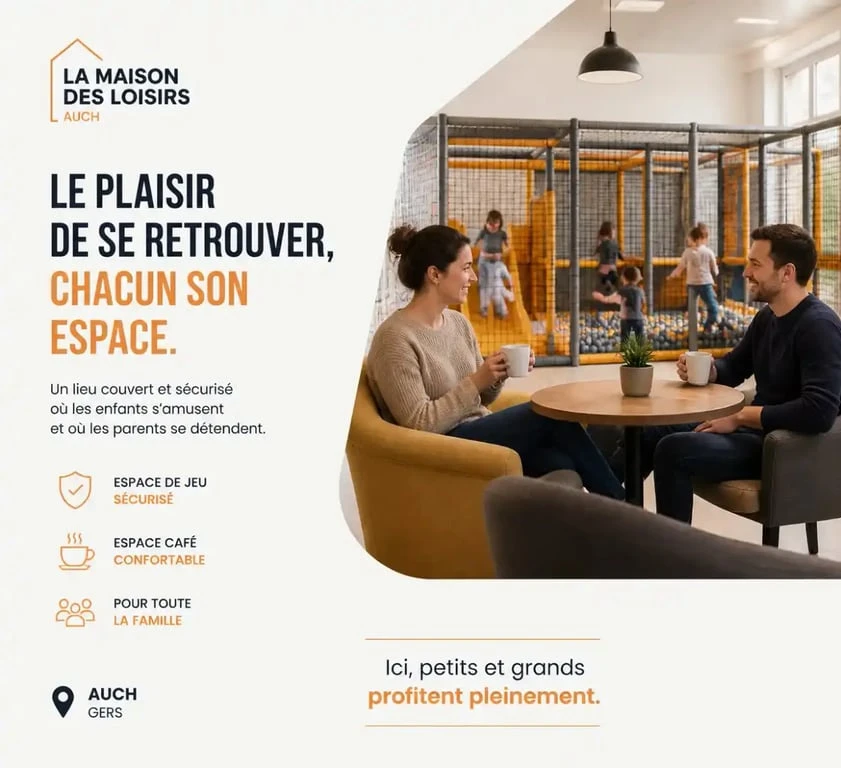 recre cafe à Auch, espace familial couvert avec café et zone de jeux