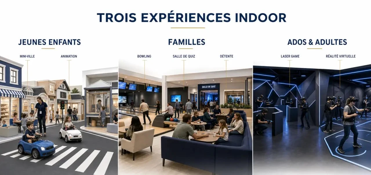 Comparatif d’espace de jeux indoor pour enfants, familles et ados