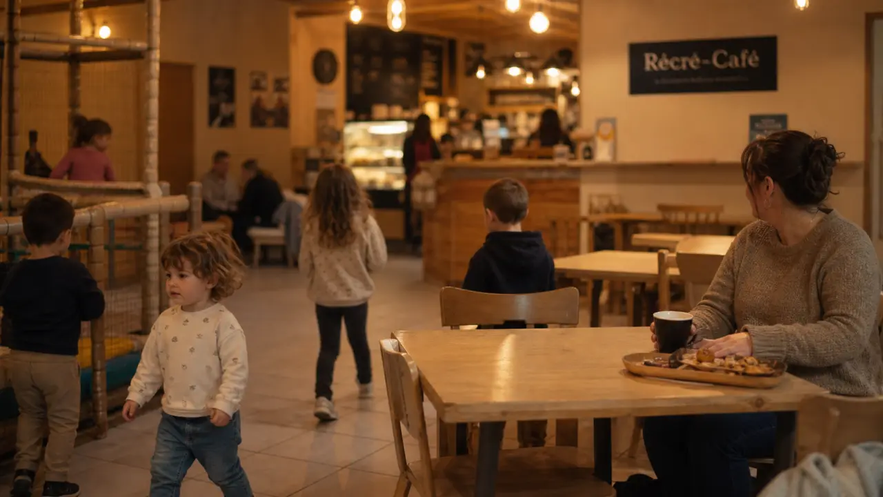 Recre cafe à Auch : enfants près d’une aire de jeux intérieure