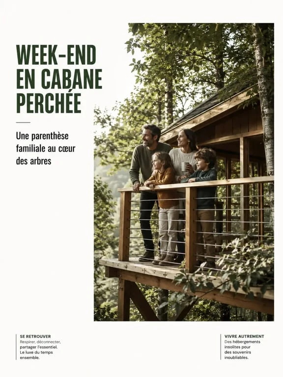 Week-end insolite en famille dans une cabane perchée au milieu des arbres