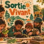 Idée sortie scolaire maternelle : enfants observent « Sortie Vivant »