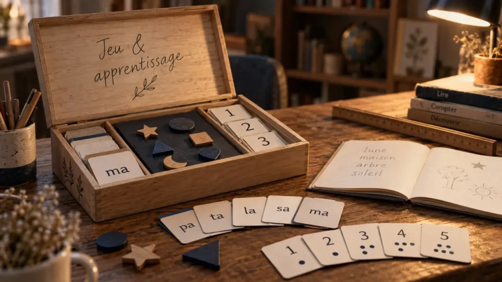 Les jeux de société éducatifs enfant apprennent vraiment quand la mécanique sert la compétence