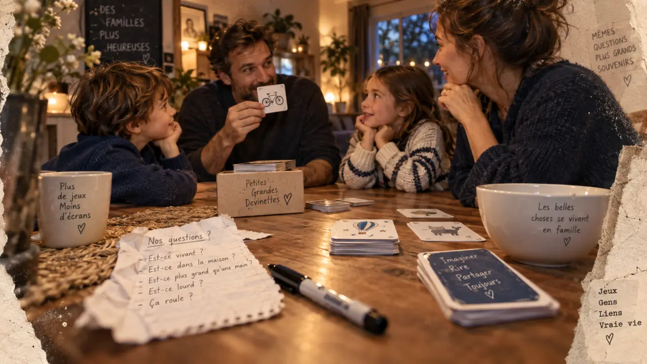 Jeu à faire en famille : jouer à deviner avec des cartes, à table