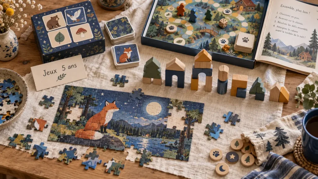 Jeux enfant 5 ans : puzzle et jeux pour autonomie à 5 ans